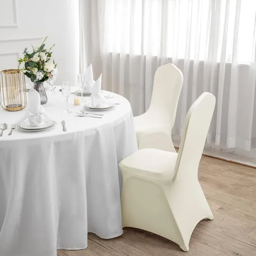 Vista 122 de Funda de elastano para silla, 12 unidades, fundas para silla, fundas para sillas de sala de estar, funda extraíble lavable y elástica para silla