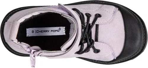 Vista 5 de CHERRY POPO Botas de piel para niñas botines cortos de moda para niños pequeños zapatos clásicos con cremallera lateral