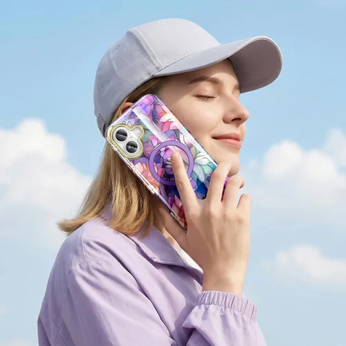 Vista 9 de Funda para iPhone 16 con protector de pantalla-Lotus A25