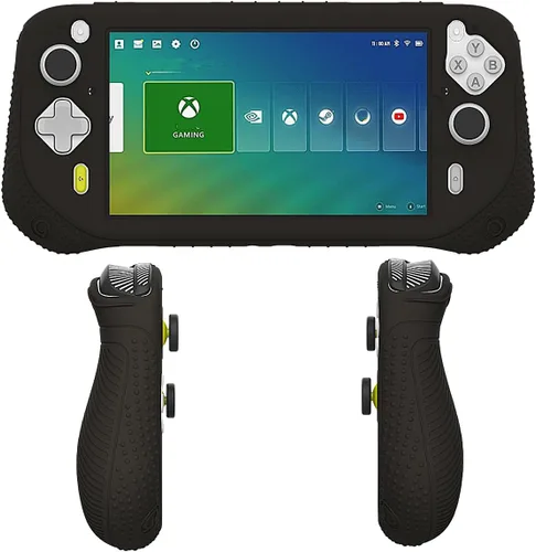 Vista 3 de Funda de silicona JCHPINE para Logitech G Cloud Gaming Handheld Funda protectora para Logitech G Cloud Gaming Console Screen Film Protector Negro