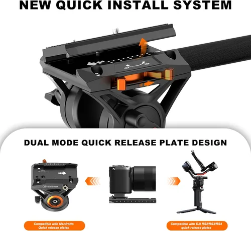 Vista 11 de Monopod de cámara profesional con pies, monopie de video de viaje portátil de aluminio de 73.2 pulgadas con base de trípode extraíble, carga máxima