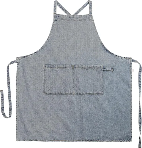 Vista 43 de Jeelow Delantal de cocina de algodón o sarga de algodón para hombres y mujeres, ajustable con bolsillos ajustables