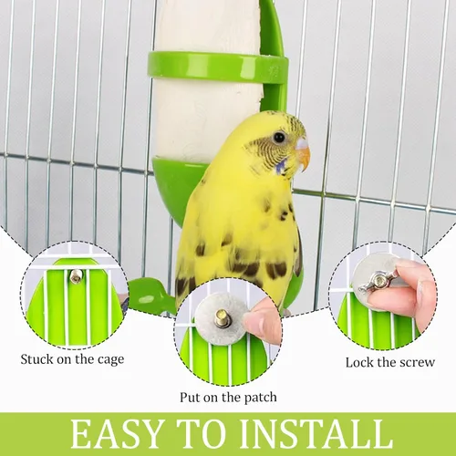 Vista 3 de 2 soportes para huesos de cuttlebone para jaulas de pájaros, soporte de plástico para alimentos para huesos de cuttlebone para pájaros, periquitos