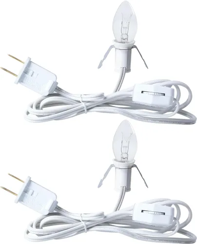 Vista 12 de Cable accesorio con una bombilla LED, cable de 6 pies con interruptor de encendido/apagado para calabaza de Halloween, proyectos de manualidades