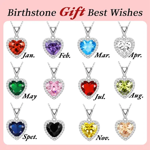 Vista 8 de GZWHD Collares con dije de corazón para mujeres y niñas, con circonita cúbica, regalo de San Valentín, día de la madre, Navidad, aniversario, regalo