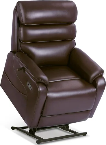 Vista 11 de EONIX Silla Reclinable Eléctrica de Doble Motor Completamente Reclinable para Ancianos, Sillas Elevadoras Eléctricas de Cuero Sintético para Negro