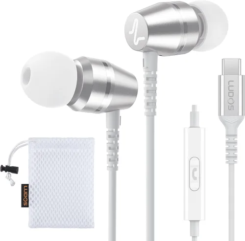 Vista 13 de LUDOS OMNITONE Auriculares con cable in-ear, 5 años de garantía, auriculares con micrófono, conector de 3.5 mm, auriculares con cable
