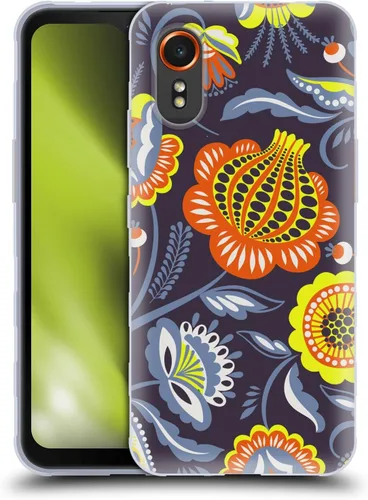 Vista 14 de Head Case Designs Officially Licensed Haroulita Blue Red Ethnic Pattern Soft Gel Case Compatible with Samsung Galaxy Xcover7 5G