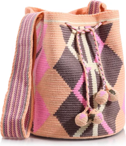 Vista 2 de WYOU Designer Collection, Handwoven Hobo Bucket Bag in Wayuu Crochet