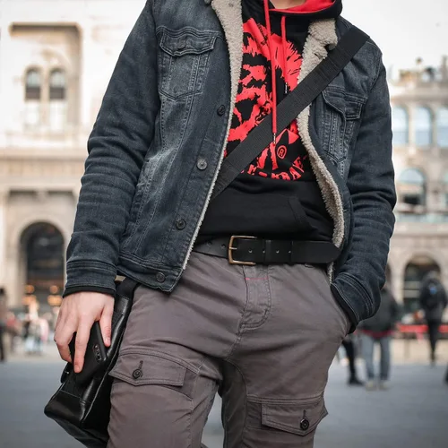 Vista 4 de HoffeBelts Cinturón de cuero de grano completo hecho a mano para hombre, estilo casual, cinturón de cuero personalizado en caja de regalo