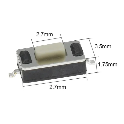 Vista 6 de 100pcs 3 * 6 * 2.5mm Light Touch Switch Patch 2 Feet Micro Button Switch Two Feet Touch Switch The Car Remote Control
