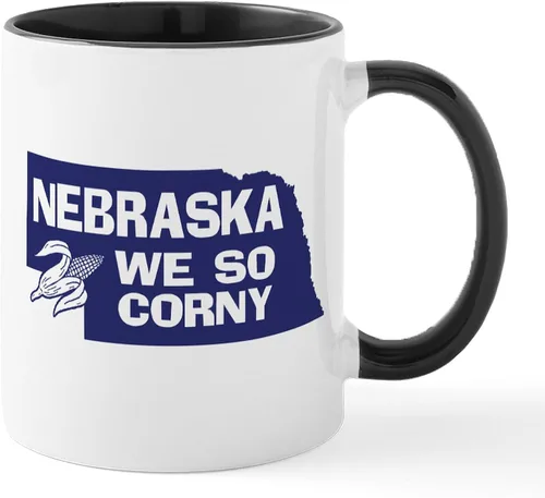 Vista 33 de CafePress I Love Nebraska Taza de café de cerámica de 11 oz (11.0 fl oz)