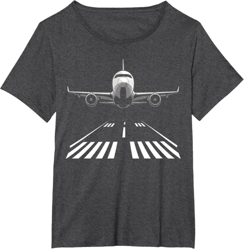Vista 29 de Airplane Take Off Runway Pilot Jet T-Shirt Negro