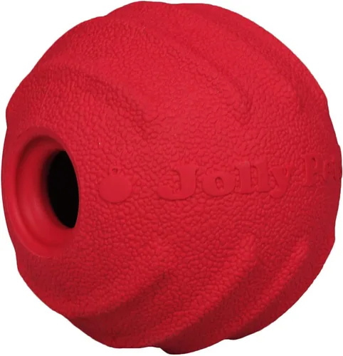 Vista 6 de Jolly Pets Tuff Tosser Bouncing Ball Tog Tog - Soporte para golosinas, 3 pulgadas, color rojo