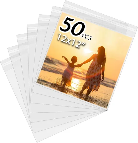 Vista 11 de Paquete de 50 bolsas de almacenamiento sin ácidos transparentes para impresiones artísticas de 8.5 x 11 pulgadas, imágenes, fotos, marcos mate