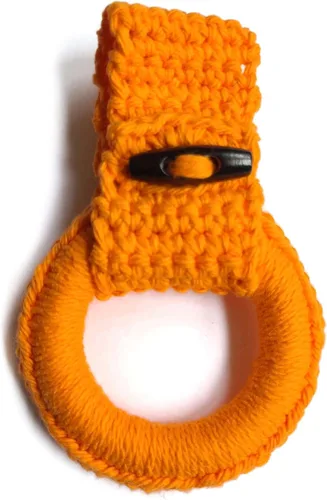 Vista 6 de Anillo de toallas de cocina colgante - Toallero para toallas de cocina con lazo para colgar - Percha de toalla de cocina regalo único de Negro