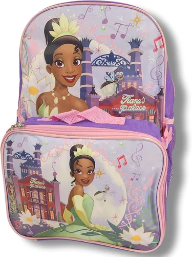 Vista 2 de Ruz Princess Tiana - Mochila de 16 pulgadas con lonchera desmontable para niña