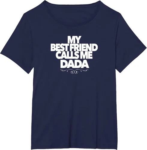 Vista 38 de My Best Friend Calls ME DADA Funny Baby Shower Present dad T-Shirt Asphalt Grey