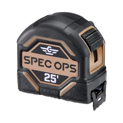 Vista 13 de Spec Ops Tools Cinta métrica de 16 pies, cinta de doble cara de 1 pulgada, estuche compuesto de grado militar, 3% donado a veteranos