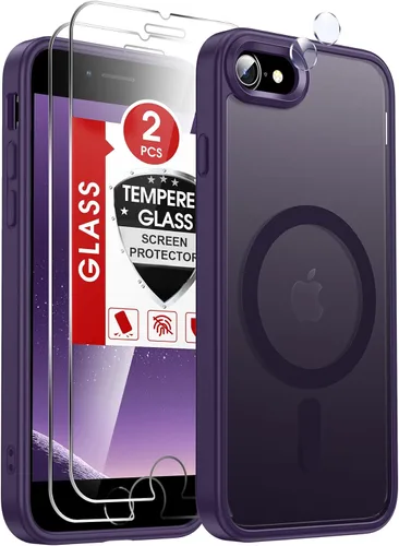 Vista 20 de LeYi Funda para iPhone XR: con protector de pantalla X2 + 2 funda para cámara [compatible con MagSafe] Funda protectora magnética i iphoneXR
