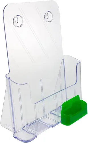 Vista 2 de Source One Porta folletos grande de 8.5 x 11 pulgadas con tarjetero (1 paquete, negro)