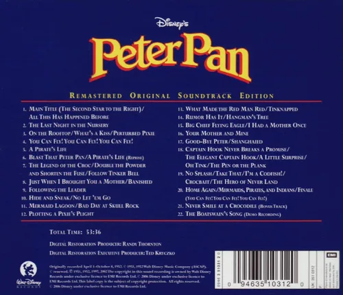 Vista 2 de Peter Pan - Original Soundtrack - Walt Disney