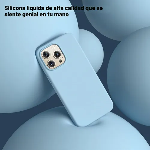 Vista 4 de Compatible con iPhone 15 Pro Max Case, Funda de Silicona Líquida, Funda Protectora de Cuerpo Completo a Prueba de Golpes Delgada y Fina
