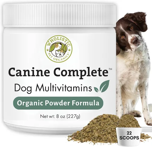 Vista 13 de Wholistic Pet Organics Canine Complete - Polvo multivitamínico para perros, 1 libra, vitaminas diarias para perros y suplementos para alimentos