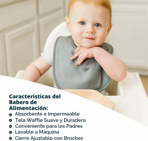 Vista 4 de Tiny Twinkle Baby Feeding Bibs - Waterproof and Absorbent Infant Drool and Feeding Baby Bibs