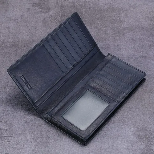 Vista 4 de HISCOW Cartera larga plegable con 15 ranuras para tarjetas de crédito - Piel de becerro italiana