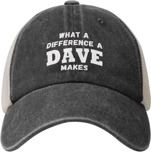 Vista 19 de What A Differences A Dave Makes Hat Gorra de béisbol Sombreros para hombres Sombrero ajustable