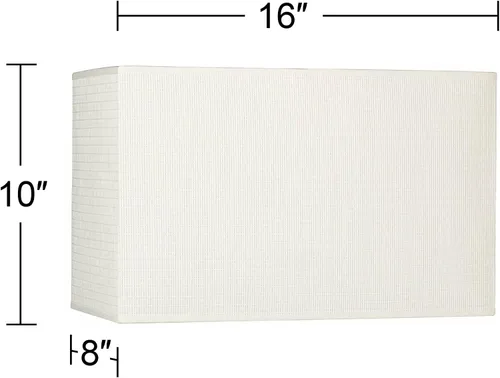 Vista 4 de Pantalla rectangular grande de papel blanco roto (premontada) 16 pulgadas de ancho x 8 pulgadas de profundidad x 10 pulgadas de alto (araña)