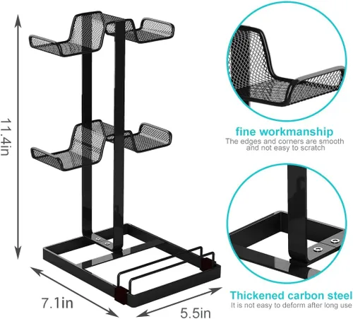 Vista 2 de Soporte para controlador, soporte para controlador de juegos, organizador de almacenamiento, controlador de juego ajustable, colgador de auriculares