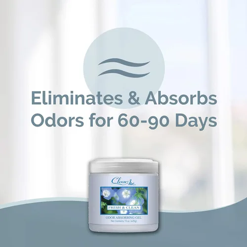 Vista 2 de Clear Air Gel absorbente de olores – Ambientador – Absorbe y elimina olores en baños, coches, barcos, caravanas y áreas de mascotas, hecho