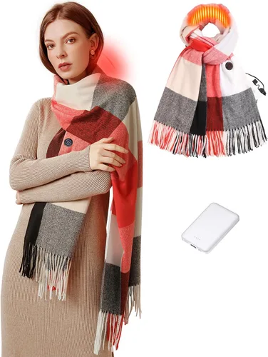 Vista 7 de Heated Scarf for Women Include Rechargeable Battery, Electric Heated Scarf for Cold Weather