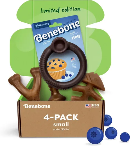 Vista 19 de Benebone - Paquete de 2 juguetes masticables duraderos para perros, diseño Maplestick/Zaggler, tocino real, madera de arce real, fabricados