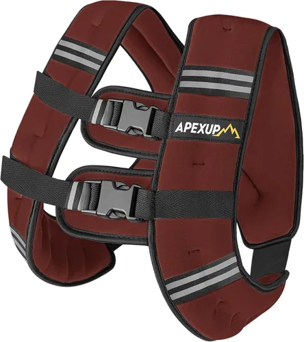 Vista 21 de APEXUP - Chaleco con peso de 5, 10, 15, 20, 25 y 30 libras para hombre y mujer, con rayas reflectantes, equipo para entrenamiento de fuerza y correr