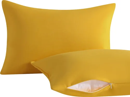 Vista 33 de NTBAY Paquete de 2 almohadas con fundas de almohada de algodón egipcio, relleno alternativo de algodón suave de 13 x 18 pulgadas, almohadas sobre