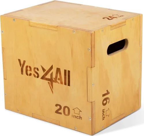Vista 7 de Yes4All Plyo Box, 3-in-1 Wooden Box Jump for Home Gym, Lunges, Squats, Dips