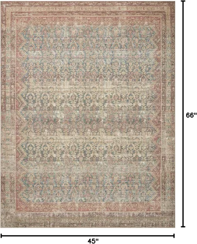 Vista 82 de Loloi Angela Rose Aubrey Collection AUB-02 - Alfombra decorativa de 2 pies 3 pulgadas x 3 pies 9 pulgadas, altura de pelo 0,19 pulgadas, diseño
