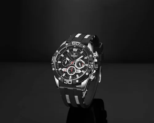 Vista 3 de Naviforce hombres militares deportes relojes moda silicona correa reloj lujo impermeable luminoso cronógrafo cuarzo reloj hombre