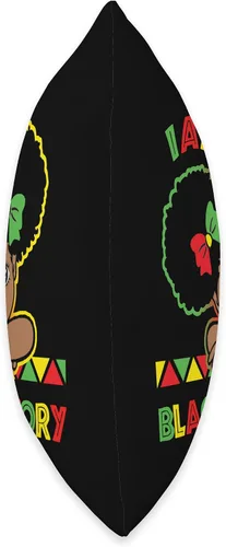 Vista 2 de I am Black History Little Girl Afro Love African Camisa para niños y niñas, almohada negra del mes de la historia, 16 x 16 pulgadas, multicolor