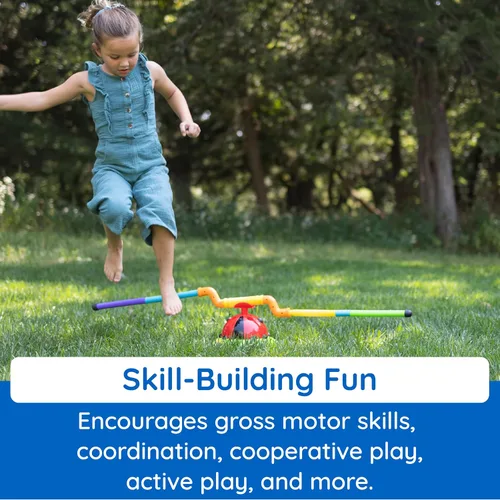 Vista 8 de Fat Brain Toys Salto y lanzamiento musical 2 en 1, juegos activos para interiores y exteriores para niños a partir de 4 años, juguetes divertidos