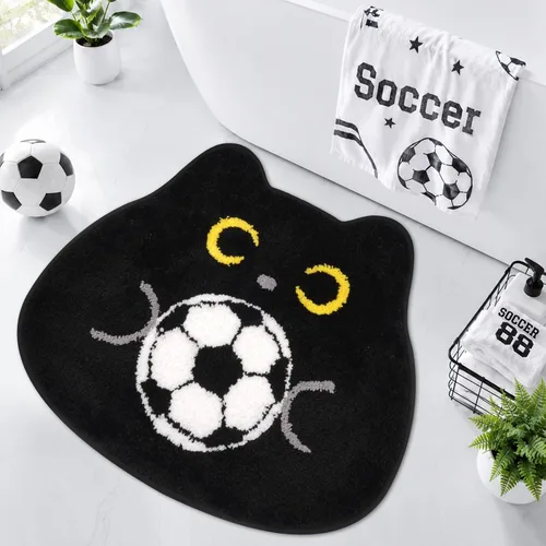 Vista 11 de Alfombra de baño – Alfombra de baño, alfombra de gato negro, tapete de baño de gato, tapete de baño antideslizante para baño, cocina, dormitorio
