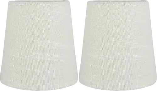 Vista 11 de Juego de 2 pantallas de araña Capri de lino con clip, 3.5 x 4.5 x 4.5 pulgadas