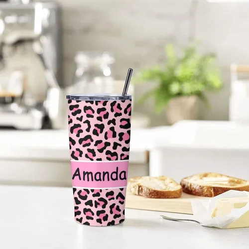 Vista 6 de Vaso con nombre y foto personalizable, regalos para hombres y mujeres, taza de viaje aislada de acero inoxidable de 20 onzas, vasos personalizados