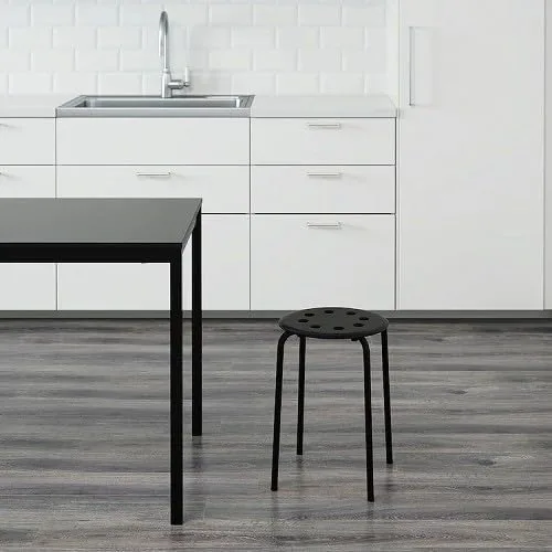 Vista 2 de Ikea Marius Steel - Taburete con recubrimiento en polvo epoxi (negro), juego de 1