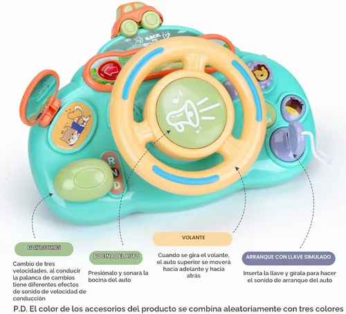 Vista 5 de Caterbee Juguetes para volante de conductor Baby Turn and Learn (azul)