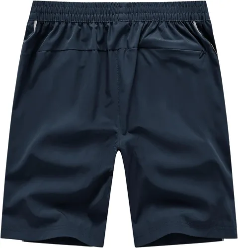 Vista 2 de TBMPOY Men's Hiking Shorts Quick Dry Athletic Gym Workout Short with Zipper Pockets