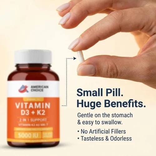 Vista 5 de Vitamina D3 5000 UI – Apoyo mejorado para huesos, corazón e inmunitarios – Apoya la absorción de calcio, fórmula limpia y confiable